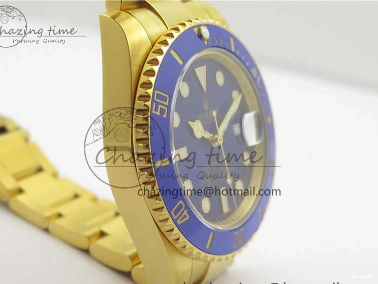 on Dial YG 116618 D1F YG Wrapped Bracelet Submariner Edition A2836 LB Best Wrapped Blue 0523